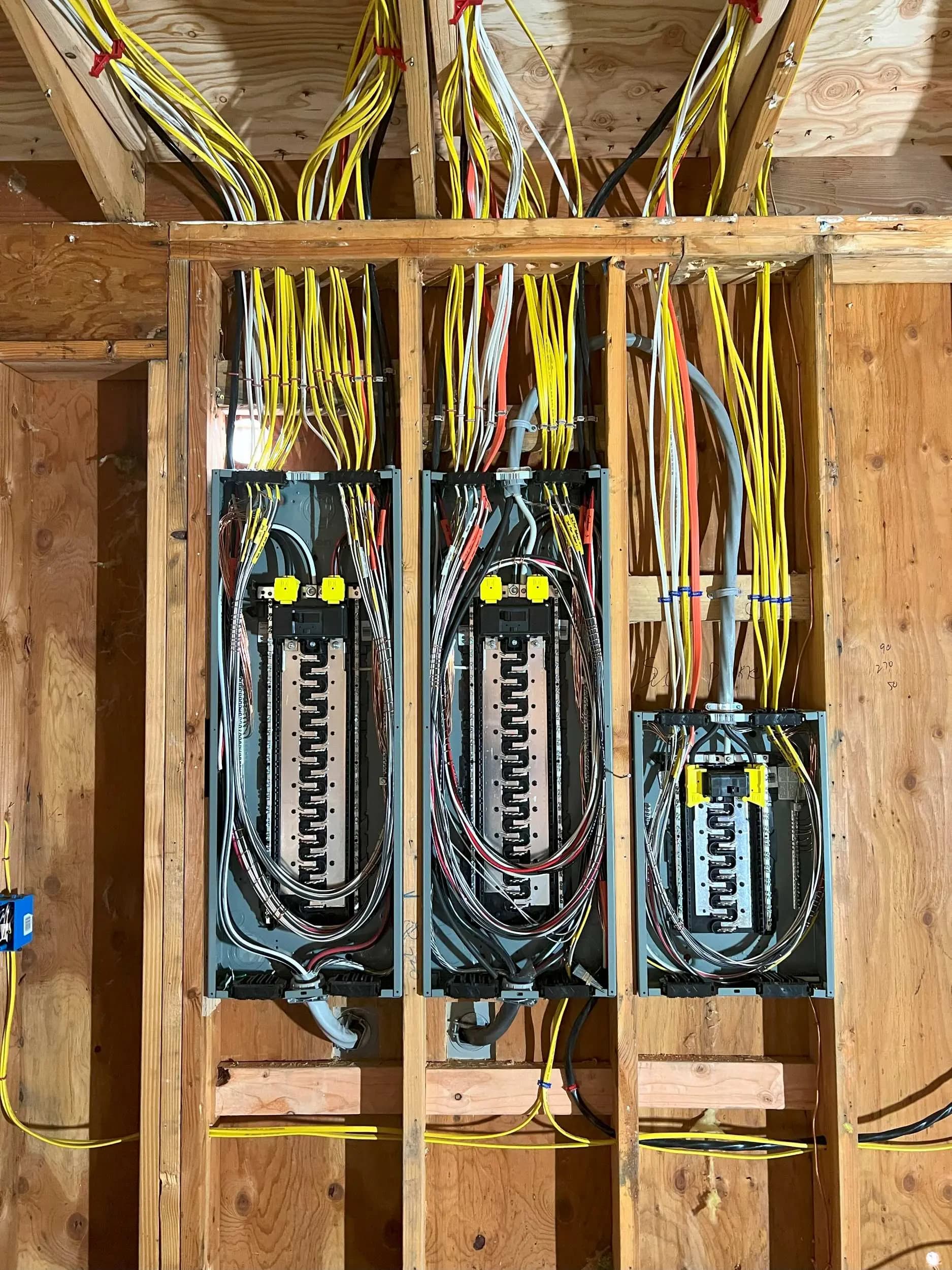 Complete electrical wiring installation